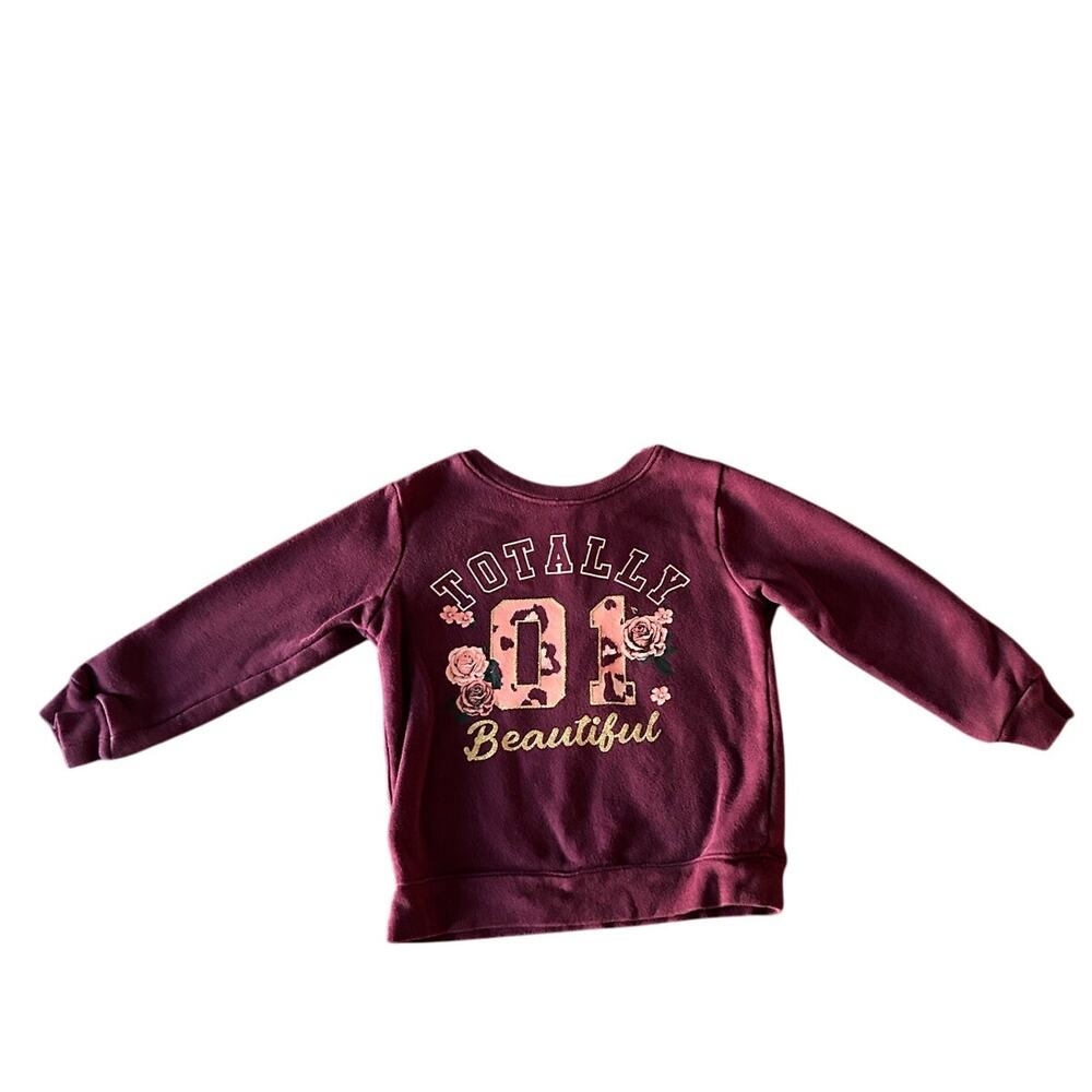 Garanimals Baby Girl Cotton Blend Burgundy Totally Beautiful Sweatshirt